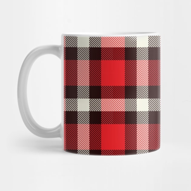 Red black and Blue Buffalo Plaid by teezeedy